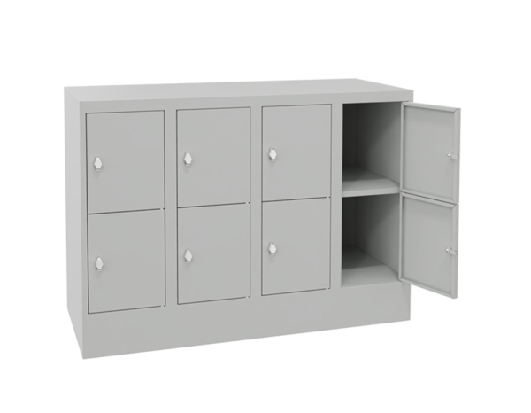 Pavoy Schließfachschrank 1200x 500 x 855 mm, Vollblechtüren, 8 Fächer