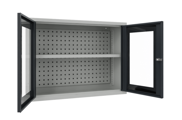 Pavoy Hängeschrank mit Sichtfenstertüren 800 x 300 x 600 mm