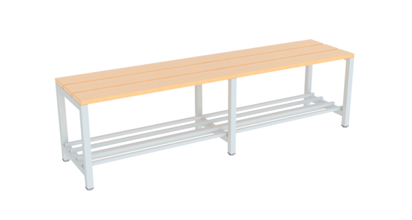 Pavoy Umkleidesitzbank 1500 mm, einseitig, mit Schuhrost
