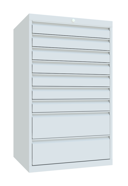 Pavoy Schubladenschrank Basic 715 x 600 x 1200 mm, 9 Schubladen