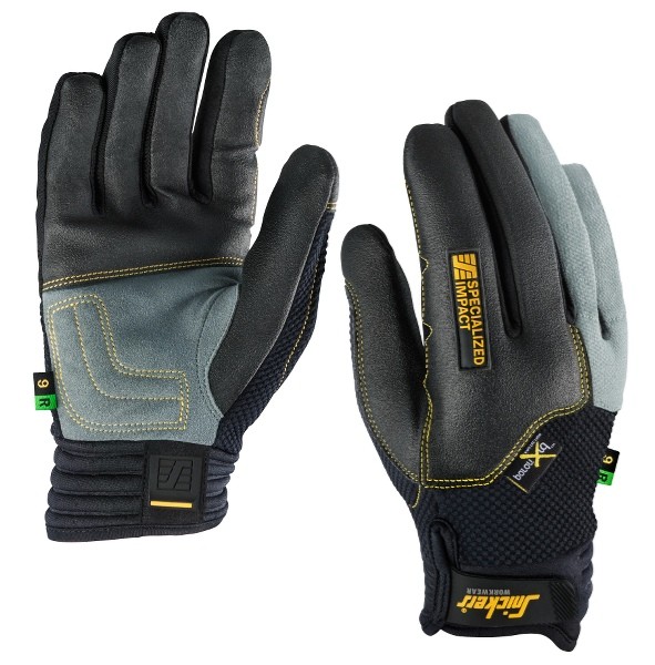 Snickers Workwear 9596 Specialized Impact Handschuh Rechts, schwarz/steingrau