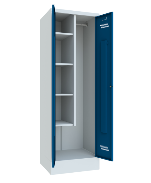 Pavoy Putzmittelschrank mit Sockel 600 x 500 x 1850 mm