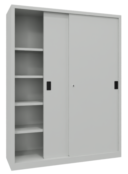 Pavoy Schwerlast-Schiebetürenschrank mit Vollblechtüren 1500 x 500 x 1950 mm