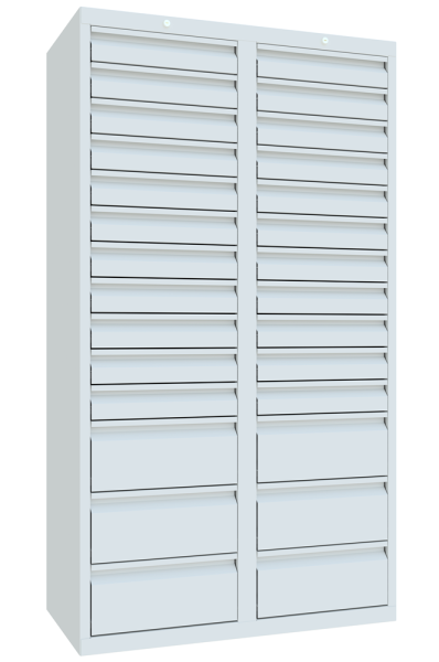 Pavoy Schubladenschrank Economy 1000 x 500 x 1800 mm, 18 Schubladen