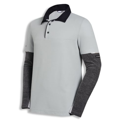 uvex-schutzbekleidung-cut-nanoflex-poloshirt-modell-7437-hellgrau-anthrazit-schnittschutz-adesatos