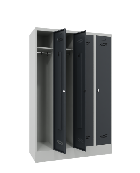 Pavoy Kleiderschrank mit Sockel 1200 x 500 x 1850 mm