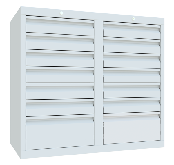 Pavoy Schubladenschrank Light 1000 x 500 x 900 mm, 14 Schubladen