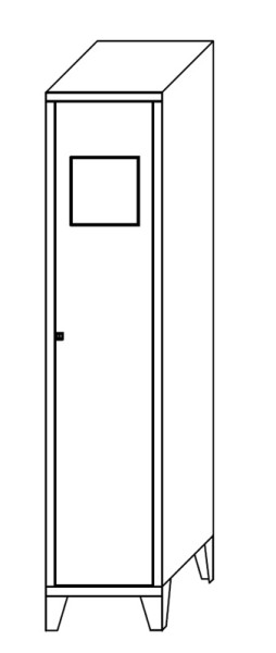 Pavoy Wäschesammelschrank mit Füßen 400 x 500 x 1850 mm