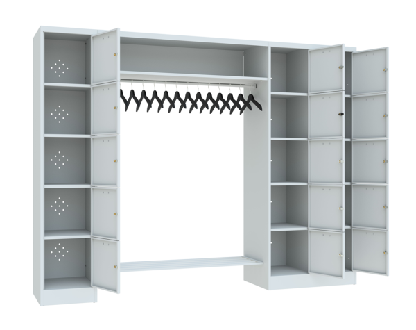 Pavoy Personal-Garderobe 2250 x 500 x 1950 mm