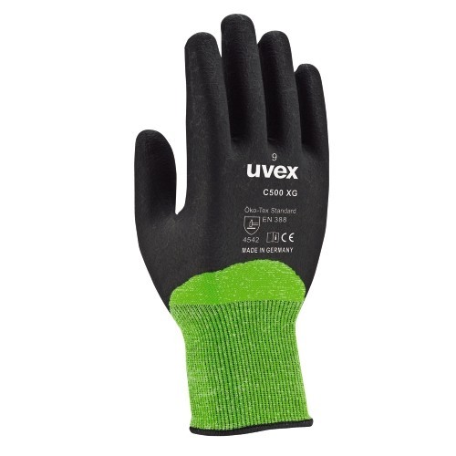 uvex Schnittschutzhandschuhe C500 XG für trockene, nasse, ölige oder fettige Einsatzbereiche