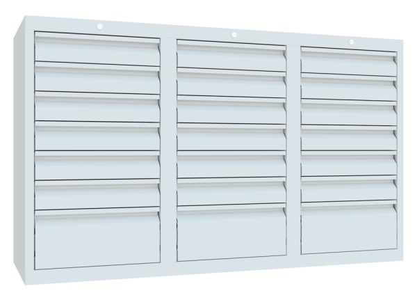 Pavoy Schubladenschrank Light 1500 x 500 x 900 mm, 21 Schubladen