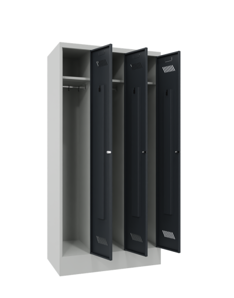 Pavoy Kleiderschrank mit Sockel 900 x 500 x 1850 mm
