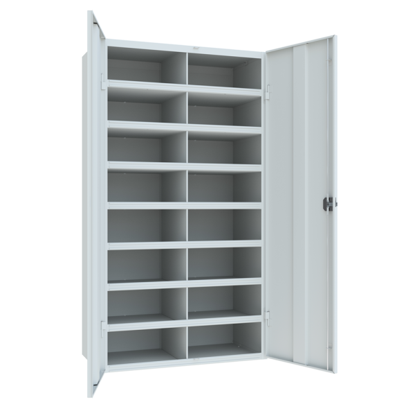 Pavoy Fächerregal mit Türen 1000 x 530 x 1800 mm