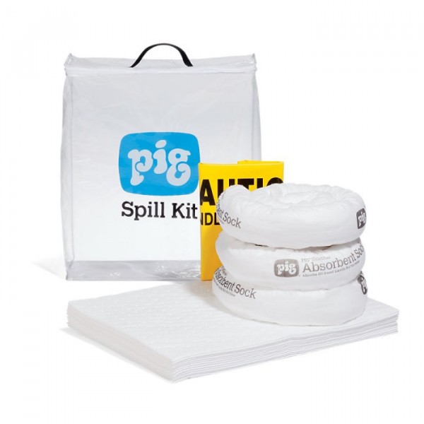 PIG Oil-Only Notfall-Kit in durchsichtigem Beutel