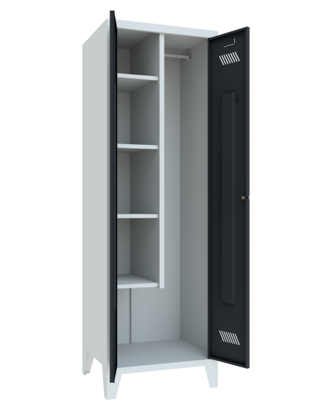 Pavoy Putzmittelschrank mit Füßen 600 x 500 x 1850 mm