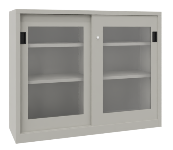 Pavoy Schwerlast-Schiebetürenschrank mit Sichtfenstertüren 1500 x 600 x 1200 mm