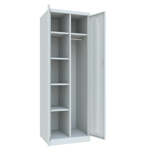 Pavoy Kleider-Wäsche-Schrank mit Sockel 600 x 500 x 1800 mm