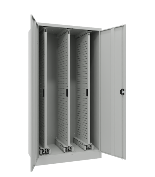 Pavoy Vertikalauszugschrank 1000 x 600 x 1950 mm, 3 Auszüge