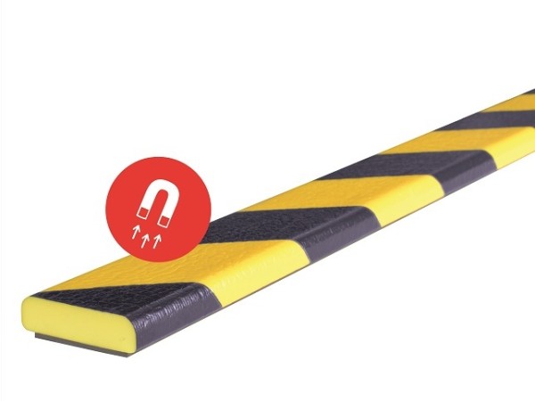 Knuffi® Flächenschutz Typ F magnetisch, gelb/schwarz, 1 m