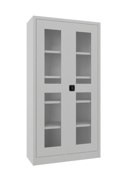 Pavoy Flügeltürenschrank mit Sichtfenstertüren 1000 x 600 x 1950 mm