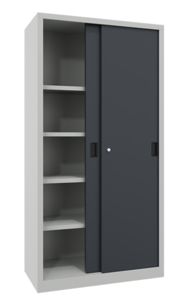 Pavoy Schiebetürenschrank mit Vollblechtüren 1000 x 500 x 1950 mm