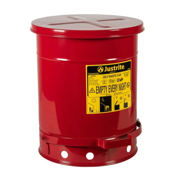 Justrite Öl-Entsorgungsbehälter 09300 rot