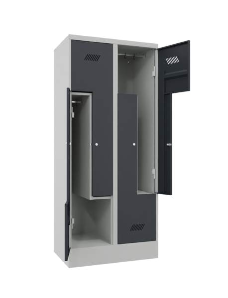 Pavoy Z-Kleiderschrank mit Sockel 800 x 500 x 1850 mm