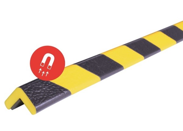 Knuffi® Eckschutz Typ E, magnetisch, gelb/schwarz, 1 m