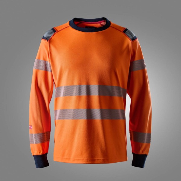 Snickers Workwear 2463 ProtecWork Langarmshirt, Warnschutzklasse 3