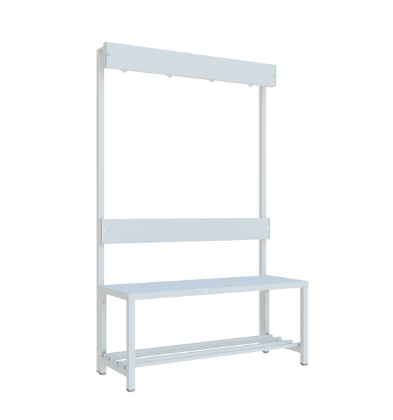 Pavoy Garderoben-Sitzbank 1000 mm, einseitig, mit Schuhrost