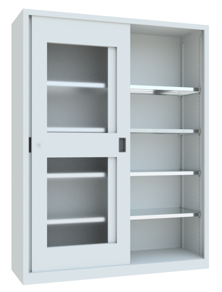 Pavoy Schiebetürenschrank mit Sichtfenstertüren 1500 x 500 x 1950 mm