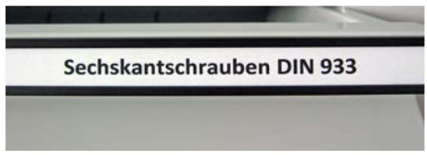 Pavoy Beschriftungsleiste für Schubladenschränke