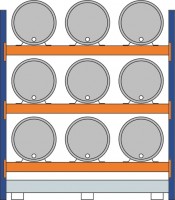 Grundregal, Fassregal 2500x2225x800 mm Grundregal, Fassregal 2500x2225x800 mm