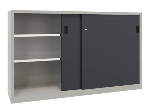 Pavoy Schwerlast-Schiebetürenschrank mit Vollblechtüren 2000 x 400 x 1200 mm