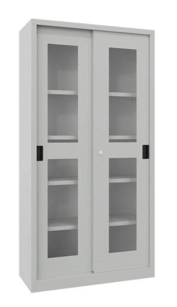 Pavoy Schiebetürenschrank mit Sichtfenstertüren 1000 x 400 x 1950 mm