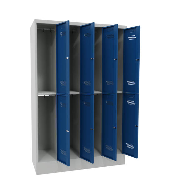 Pavoy Kleider-Schließfach-Schrank mit Sockel 1200 x 500 x 1850 mm
