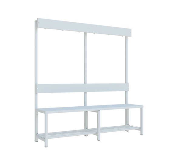 Pavoy Garderoben-Sitzbank 1500 mm, einseitig, mit Schuhrost