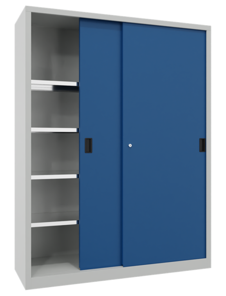 Pavoy Schwerlast-Schiebetürenschrank mit Vollblechtüren 1500 x 400 x 1950 mm