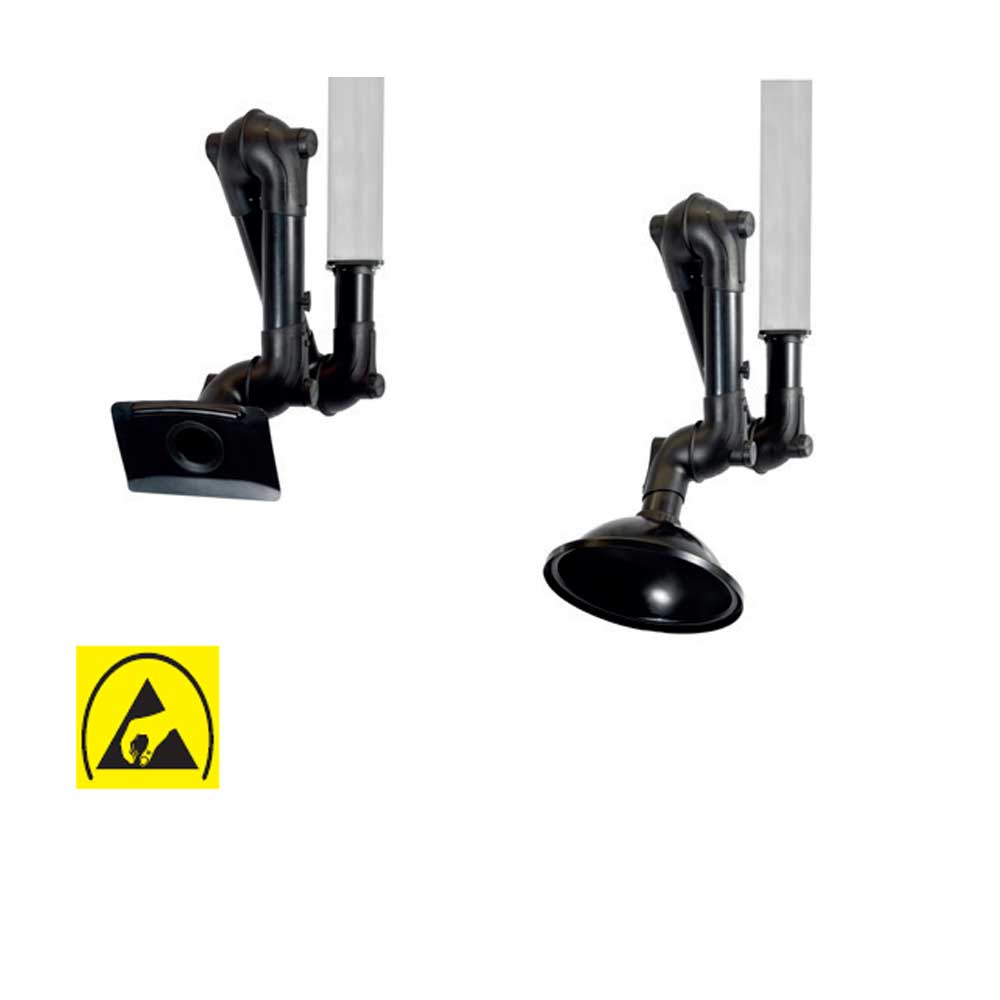 Fumex Absaugarm MEB Ø 50 mm ESD, Tischmontage, 3 Gelenke