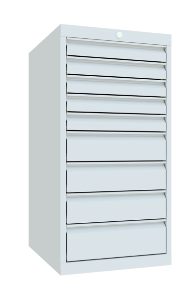 Pavoy Schubladenschrank Basic 500 x 600 x 1000 mm, 9 Schubladen