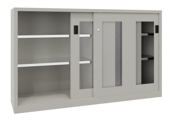 Pavoy Schiebetürenschrank mit Sichtfenstertüren 2000 x 400 x 1200 mm