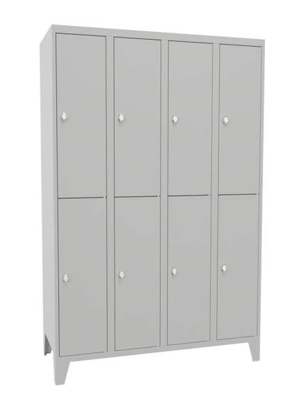 Pavoy Schließfachschrank 1200 x 500 x 1850 mm, mit Füßen, 8 Fächer