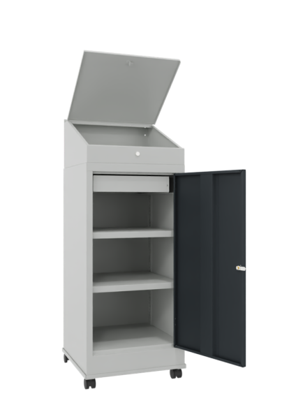 Pavoy Werkzeugschrank 500 x 500 x 1330 mm, 1 Boden, 1 Ausziehboden, 1 Schublade