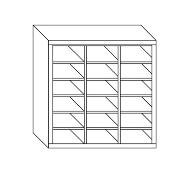 Pavoy Ordnungsregal-Aufsatz 1000 x 1000 mm, 3 Reihen