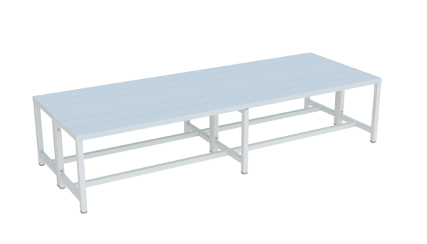 Pavoy Umkleidesitzbank 2000 mm, doppelseitig, ohne Schuhrost