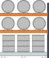 Anbauregal, Fassregal 2500x2225x800 mm Anbauregal, Fassregal 2500x2225x800 mm