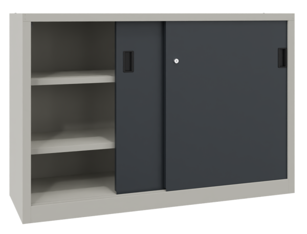 Pavoy Schiebetürenschrank mit Vollblechtüren 1500 x 500 x 1000 mm