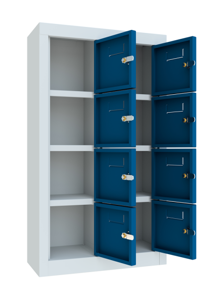 Pavoy Schließfach-Hängeschrank 460 x 200 x 815 mm, 12 Fächer