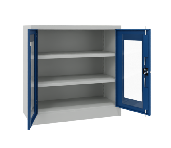 Pavoy Flügeltürenschrank mit Sichtfenstertüren 1000 x 400 x 1000 mm