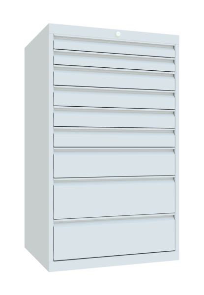 Pavoy Schubladenschrank Basic 715 x 600 x 1200 mm, 9 Schubladen